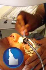 idaho map icon and lasik laser eye surgery for vision correction