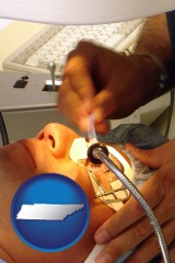 tennessee map icon and lasik laser eye surgery for vision correction