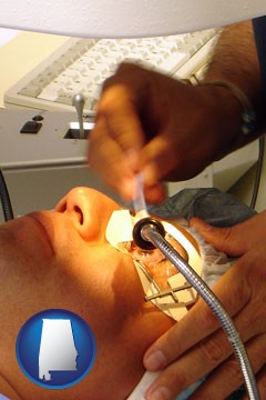 lasik laser eye surgery for vision correction - with Alabama icon