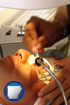 lasik laser eye surgery for vision correction - with Arkansas icon