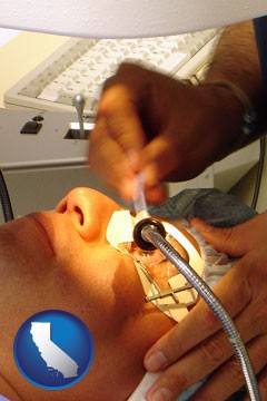 lasik laser eye surgery for vision correction - with California icon