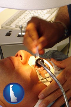 lasik laser eye surgery for vision correction - with Delaware icon