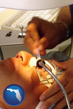 lasik laser eye surgery for vision correction - with Florida icon