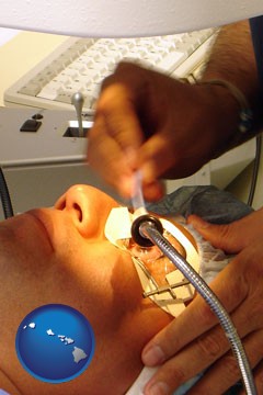 lasik laser eye surgery for vision correction - with Hawaii icon