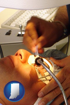 lasik laser eye surgery for vision correction - with Indiana icon