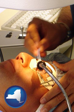 lasik laser eye surgery for vision correction - with New York icon