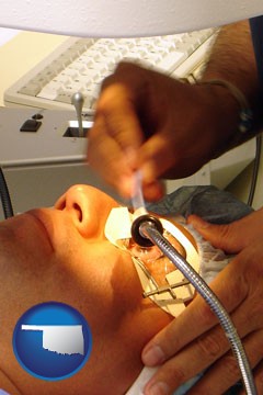 lasik laser eye surgery for vision correction - with Oklahoma icon