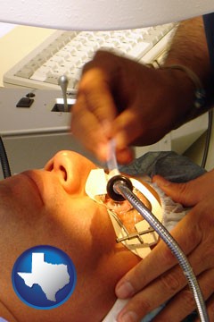 lasik laser eye surgery for vision correction - with Texas icon