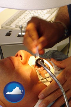 lasik laser eye surgery for vision correction - with Virginia icon